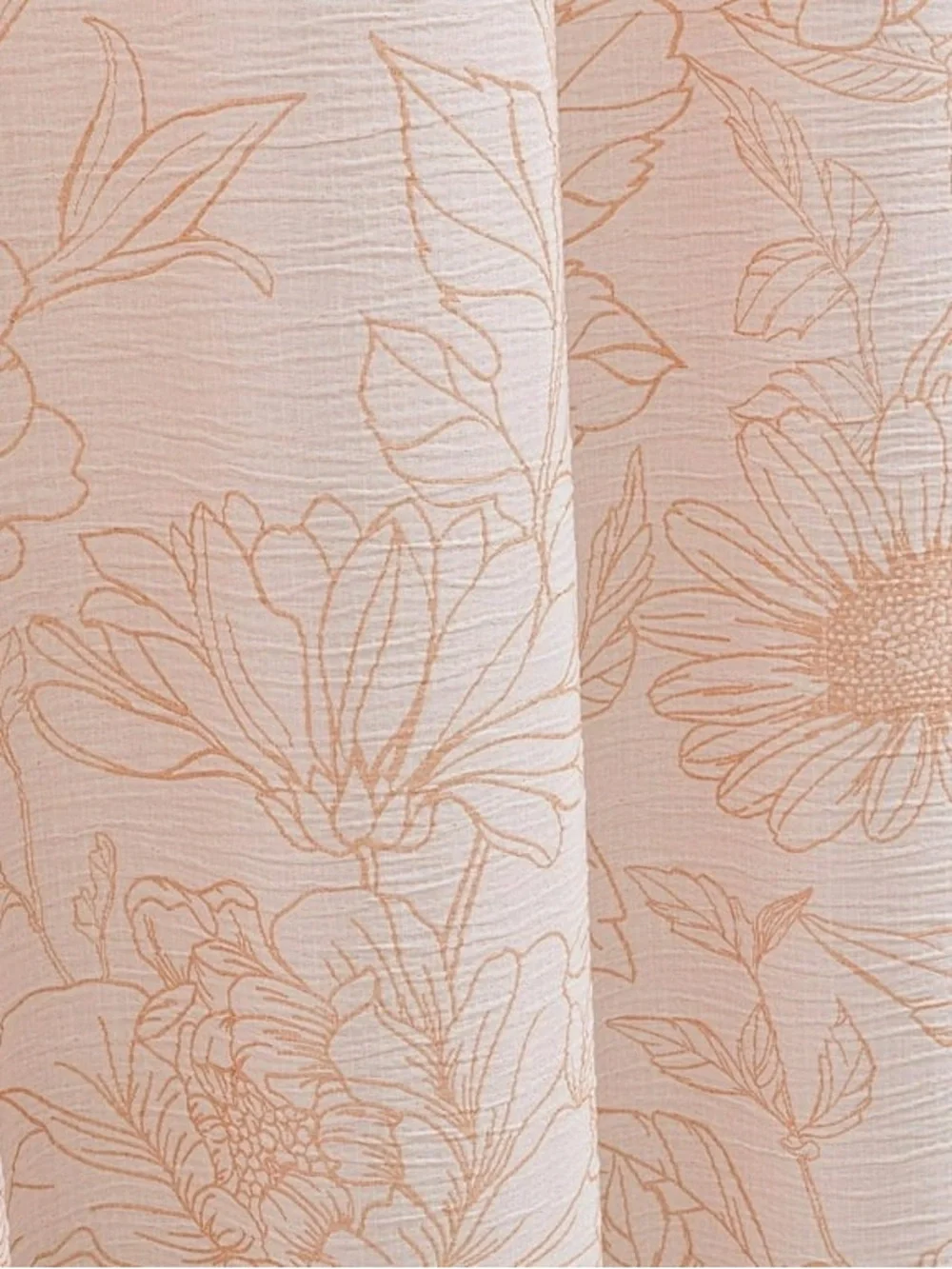 Floral Print Window Curtain set 4 piece set